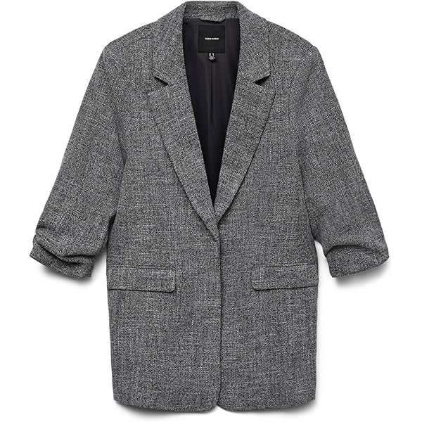 VERO MODA Dames Vmfrida Ls Regular Noos Blazer, Oatmeal/Detail: melange, 38
