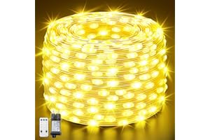 Catene Luminose di Natale,GYLEFY 50M Luci Natalizie Esterno 400LED Luce Stringa Impermeabile 8 Modalità Striscia LED con Telecomando Tubo Luci Ghirlanda per Albero di Natale, Giardino, Festa, Piscina