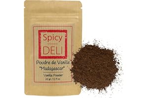 SPICY DELI Poudre de Vanille de Madagascar 100% issue de gousses entières "sachet refermable 20gr"