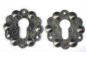 UHRIG Rosace en fer forgé 2x pour serrure PZ, forgée en acier pour cylindres profilés sur la porte d’entrée, par exemple