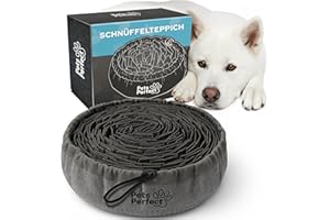 Pets Perfect® Schnüffelteppich Hund – Intelligenzspielzeug und Schnüffelmatte zur Nasenarbeit – rutschfest, Waschbar, Filz-Material – Beschäftigung, Lernspielzeug für kleine und große Hunde
