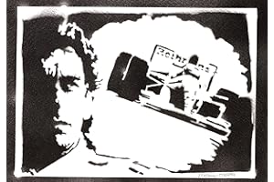 moreno-mata Autentici Graffiti Fatti a Mano F1 Ayr. Sen. Handmade Poster Sport Quadri Moderni Soggiorno Decorazione Parete Regalo Uomo e Donna