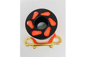 EFANCY Scuba Diving Finger Reel 30m With Brass Double Ended Snap Clip Orange