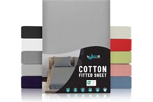 SPÄNNLAKAN I BOMULLSJERSEY Grå - För madrass 90 x 200 x 22 cm - Certifierad fri från kemiska produkter (OEKO TEX), Spännlakan