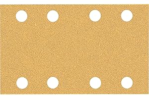 Bosch Professional 10 x Lijas Expert C470 con 8 agujeros, para Madera dura, Pintura sobre madera, 80 x 133 mm, Grano 60, Accesorios Lijadora orbital
