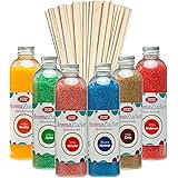 Set per feste, 6 x 230 grammi di zucchero per macchina per zucchero filato, con 100 bastoncini inclusi