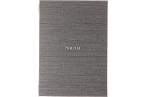 DAG Style, Porte-menu Restaurant A4 Line Italy, Menu Restaurant avec inscription "menu" Couleur Gris, PU, 100% Made in Italy