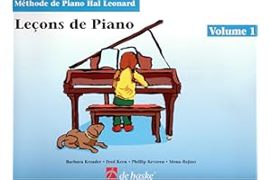 Leçons de piano Hal Leonard Volume 1 | Méthode de piano pour débutants | Livre de cours édition Française | Recueil de chansons et partitions| Songbook progressif de 64 pages pour étudiants