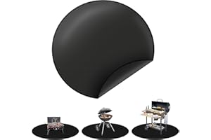 Tapis De Brasero, 91cm Rond Tapis De Foyer, Tapis Lgnifuge Résistant Anti Feu Fire Pit Mat, 3 Couches en Fibre de Verre pour Protection de Cheminée, Sol, BBQ et Braséros, pelouse et Camping