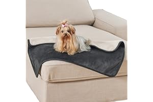 LE SURE Lesure Coperta Impermeabile per Cani di Piccola Taglia - Coperta Lavabile per Cani 80x60 cm, Proteggi Divano, Coperta Morbida e Soffice per Gatti, Nera