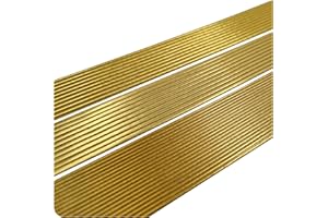 ‎SMOWO Smowo® 50 Stück Wachsstreifen Gold Set 200mm - Verzierwachs für Kerzen in verschiedenen Formen - Wachs für Taufe Kommunion Hochzeit