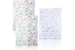 Feifeiya 2 Pcs White B6 Jelly Cover Transparent Planner Cover Glitter Star Clear Cover for Journal Planners and Notebooks