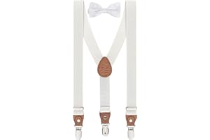 BomGuard Enfant bretelles + noeud papillon Set garçons filles, taille du corps 85cm - 135 cm