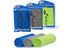 FIT-FLIP Zestaw 3 ręczników chłodzących – ręcznik chłodzący na wędrówki, bieganie, tenis, podróż – ręczniki chłodzące na szyję, ręczniki chłodzące, Airflip cooling towel