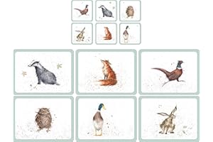 Pimpernel Wrendale Designs - Set of 6 Placemats and Coasters (X0010568739, X0010268739)