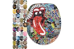 Sanilo WC Sitz mit Absenkautomatik, viele neue Toilettendeckel zur Auswahl, hochwertige Oberfläche, einfache Montage, stabile Scharniere (Graffiti)