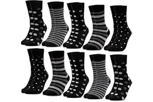 Occulto SKARPETKI DAMSKIE (10 PAR) wielokolorowe z ekologicznej BAWEŁNY, SKARPETKI DAMSKIE w urocze paski i wzory