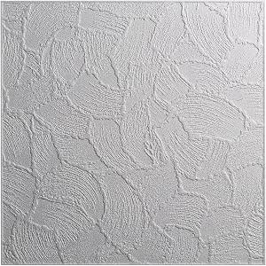 Decosa Deckenplatten DUBLIN – 80 Stück (20 M²), 50x50 Cm, Flechtoptik, Weiß
