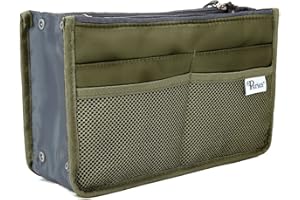 Periea Chelsy Handbag Organiser Insert (Khaki, Large)