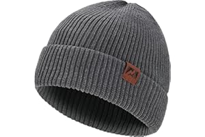 Beanie Hat Men Women ​​Classic Knit Hats Warm Stretchy Soft Cuffed Winter Hat,Thermal Gifts for Him/Her/Dad Unisex