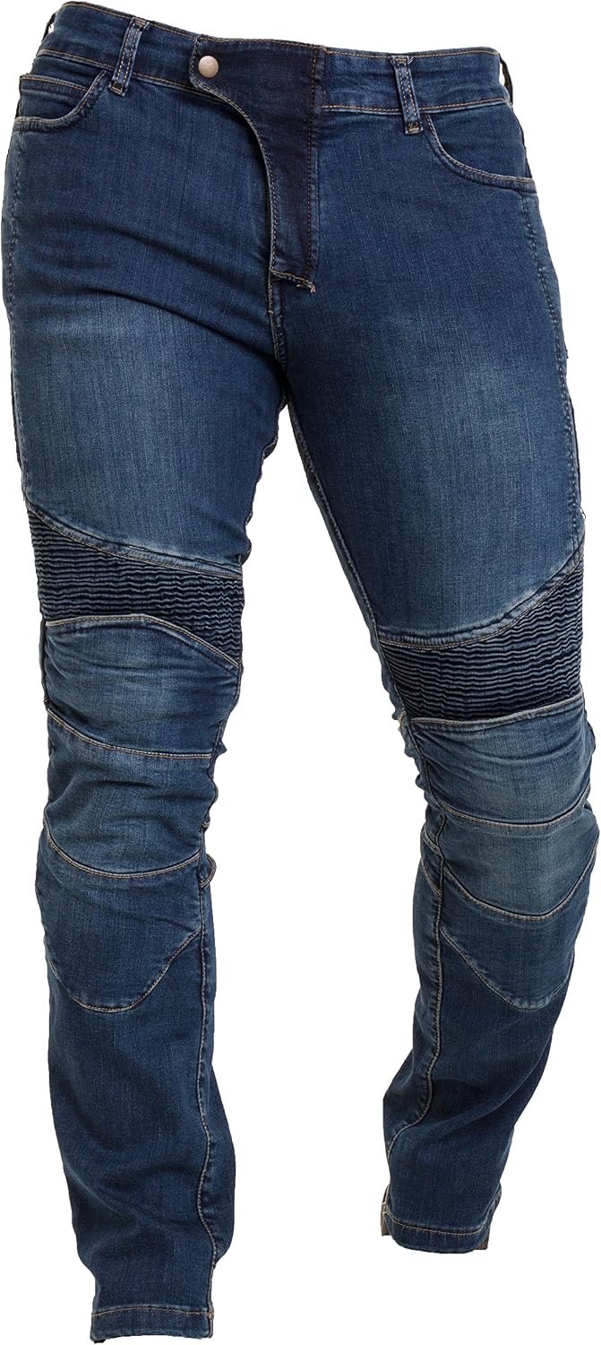 Rider Protec® Men's Motorcycle Jeans Aramid Protective Linning Motorbike Denim Jeans Riding Pants with Removable Armour Biker Trousers for Men