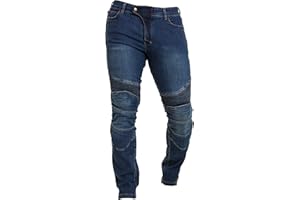 Qaswa Men's Motorcycle Denim Pants Motorbike Jeans with Stretch Panel Aramid Protection Lining Biker Trousers