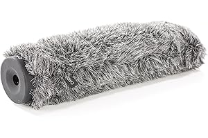 Movo WS-G200 Furry Rigid Windscreen for Microphones 18-23mm in Diameter and up to 7.8" (20cm) Long - Dark Gray