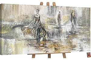 YS-Art Gemälde Handgemalt Modenschau | Acrylbilder auf Leinwand Wohndecor | Gemälde Modern | Wand Gemälde | Handgemaltes Bild | Acryl Wandbild | Kunstbilder Abstrakte Ölbilder Küche