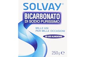 Solvay - Bicarbonato di Sodio, Purissimo, ad uso alimentare - 250 g