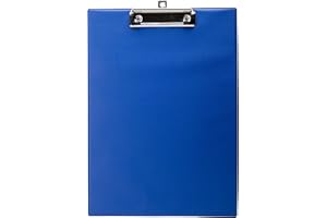 ‎OFFICE POINT GERMANY OFFICEPOINT Klemmbrett Set A4 hoch | 10 Stück | Schreibbrett Schreibplatte mit Folienüberzug | Clipboard mit Aufhängöse (blau, 10)