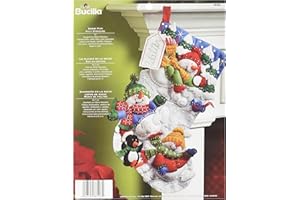 Bucilla Snow Fun Calza Kit Applique Felt