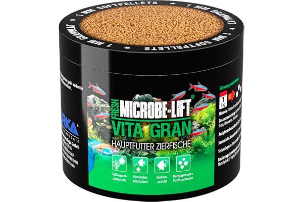 ARKA Vita Gran – helfoder för fisk i alla sötvattenakvarium, 1-pack (1 x 300 gram)