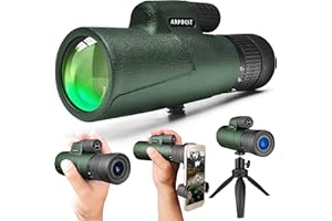 ARPBEST 25X50 Monocular Telescope High Power with Smartphone Holder & Tripod - FMC Lens & BAK4 Prism - High Definition Monocular for Adults with Zoom Focus for Wildlife Bird Watching Hiking Camping