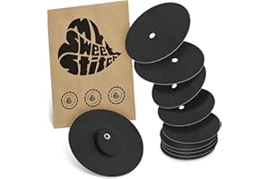 ‎MYSWEETSTITCH MySweetStitch - 10 x Dexcom G7 Plasters with Ventilation Hole, Overpatch Diameter 65 mm, Skin-Friendly, Waterproof, Breathable, Made in Germany, Black