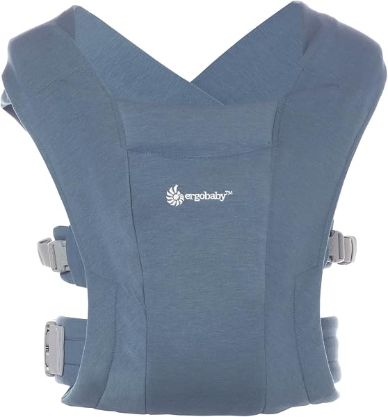 Ergobaby Embrace Babytrage für Neugeborene ab Geburt Extra Weich, Bauchtrage Baby-Tragetasche Ergonomisch, Oxford-Blau, 1 Stück (1er Pack) - 1