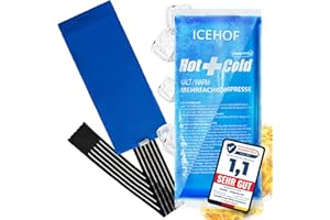 ICEHOF Ghiaccio gel riutilizzabile con benda compressa - Morbidissimo, lungo tempo di raffreddamento - Borsa ghiaccio ghiaccio gel ghiaccio instantaneo buste borsa ghiaccio borsa ghiaccio ginocchio