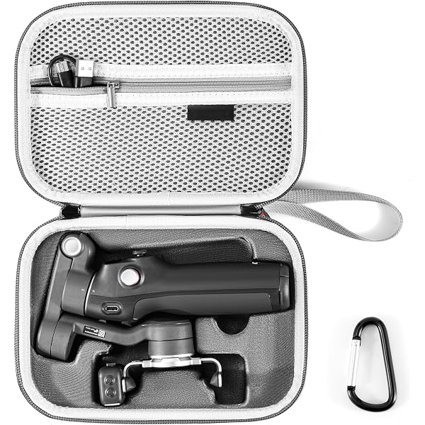 Custodia Rigida Portatile Per DJI Osmo Mobile 7P E 7, Protegge Da Urti E Polvere, Con Maniglia E Tracolla - Grigio