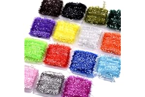 Phad Fishing 10/15 Karten Mehrere Farben Tinsel Chenille Linie Kristall Flash Linie für Nymphe
