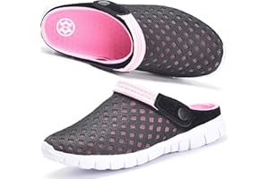 Hsyooes Mules Et Sabots Homme Femme Respirant Chaussures de Jardin Sandale à Enfiler Chaussons Pantoufles Été