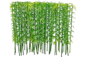 Attuslla Bambou Arbres Modèle, Arbres en Bambou en Plastique pour Modèle de Construction, Accueil Paysage Miniature, Projet de Diorama du Relief, 50 PCS, 15cm