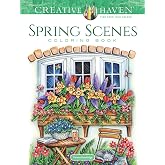 Creative Haven Spring Scenes Coloring Book