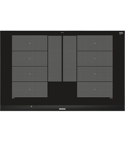 Table à Induction Siemens EX875LVC1E – Noir Inox – 5 Foyers – Pose Libre – Powermove Plus & BratSensor