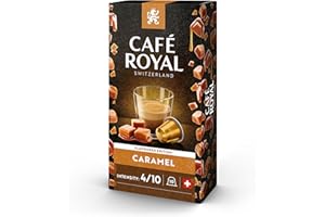 Café Royal Caramel Flavoured 100 Capsules pour Cafetière à Café Nespresso - Intensité 4/10 - Capsules de Café en Aluminium certifiées UTZ