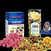 Hanzade Bitkisel Kış &Ccedil;ayı 200 Gr + Atom &Ccedil;ayı 150 Gr Kış Seti Propolisli - C Vitaminli - Kara M&uuml;rverli Zengin İ&ccedil;erikli