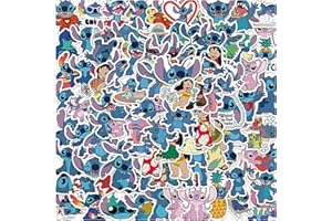 ‎HUANMIN Stitch Aufkleber - 100 Cartoon Vinyl Sticker für Laptop, Skateboard, Koffer, Auto, Fahrrad - Für Kinder und Erwachsene
