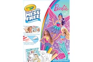 CRAYOLA Color Wonder - Barbie | Mess-Free Colouring Book (Includes 18 Colouring Pages and 5 Magic Color Wonder Markers) | For Ages 3+