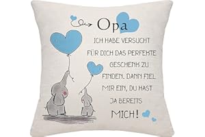 Bommex Opa Geschenk von Enkelin Enkel Opa Kissenbezug Geschenk für Opa Geburtstagsgeschenk (Opa)