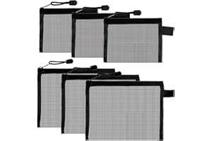 Grevosea 6 szt. siatkowe torebki na zamek błyskawiczny, 2 rozmiary nylonowej siatki, organizer podróżny, mała kosmetyczka, kosmetyczka, do torebki, torby na pieluchy, do użytku domowego i biurowego