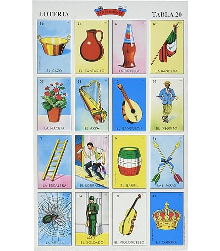 Original Loteria Bingo Game Set in Spanish, Mexican Loteria for 10 Players NEW
