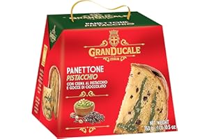 GRANDUCALE GRAN DUCAY Gran Ducale Panettone Doppia Delizia Pistacchio 750g - Panettone with Pistacchio cream filling and Chocolate Chip pieces
